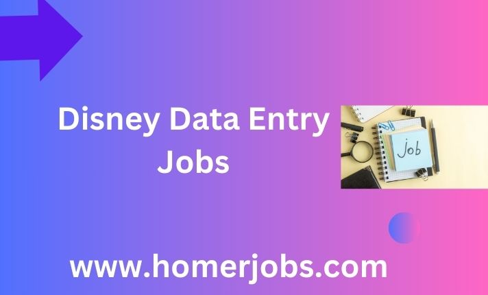 Disney Data Entry Jobs